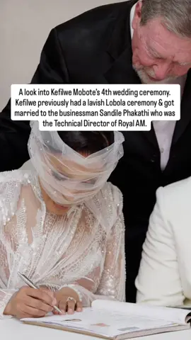 A look into Kefilwe Mobote’s 4th wedding ceremony. Kefilwe previously had a lavish Lobola ceremony & got married to the businessman Sandile Phakathi who was the Technical Director of Royal AM. #fyp #gossipgirlhere #southafricatiktok🇿🇦 #kefilwemabote #trendingvideo 