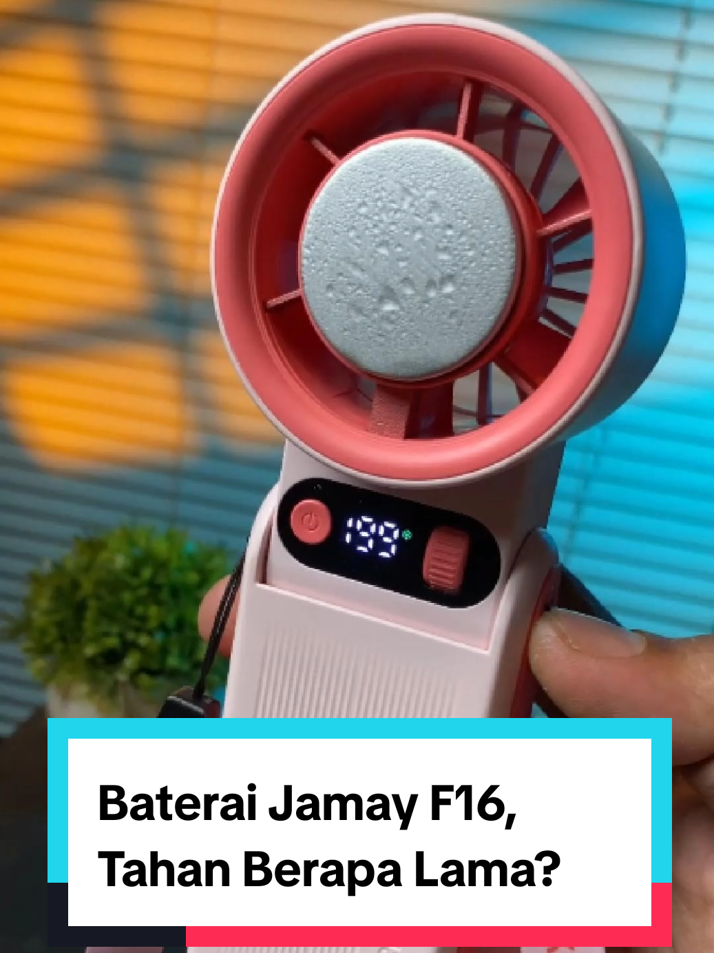 Jamay F16 kipas angin portable dengan mode cooling, menggunakan baterai 6.000 mAh jadi cukup awet.  #jamay #jamayf16 