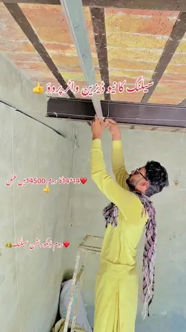 #سیلنگ کا نیو ڈیزین واٹر پروؤ  دس سال گرنٹی حسنین ڈیکوریشن سیلنگ پائلنگ وال پیپر  تھری دی پیپر 👍❤️