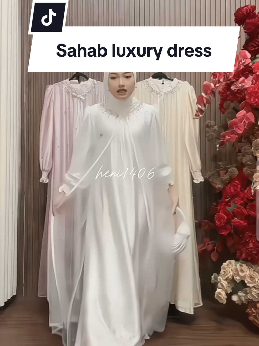 Sahab luxury dress by Dumma  gamis tanpa hijab non busui  #cuantanpabatas #gajiansale #paydaysale #wibgajian #promoguncang99 