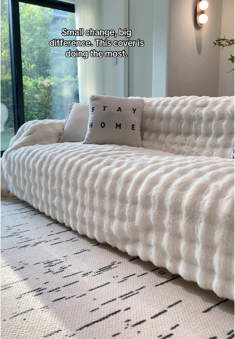Small change, big difference. This cover is doing the most. #SofaCover #CouchCover	 #HomeUpgrade #CleanHomeVibes #EverydayLiving #HomeDecorIdeas  #TikTokShop #tiktokshopsummerturnup #spotlightfinds 