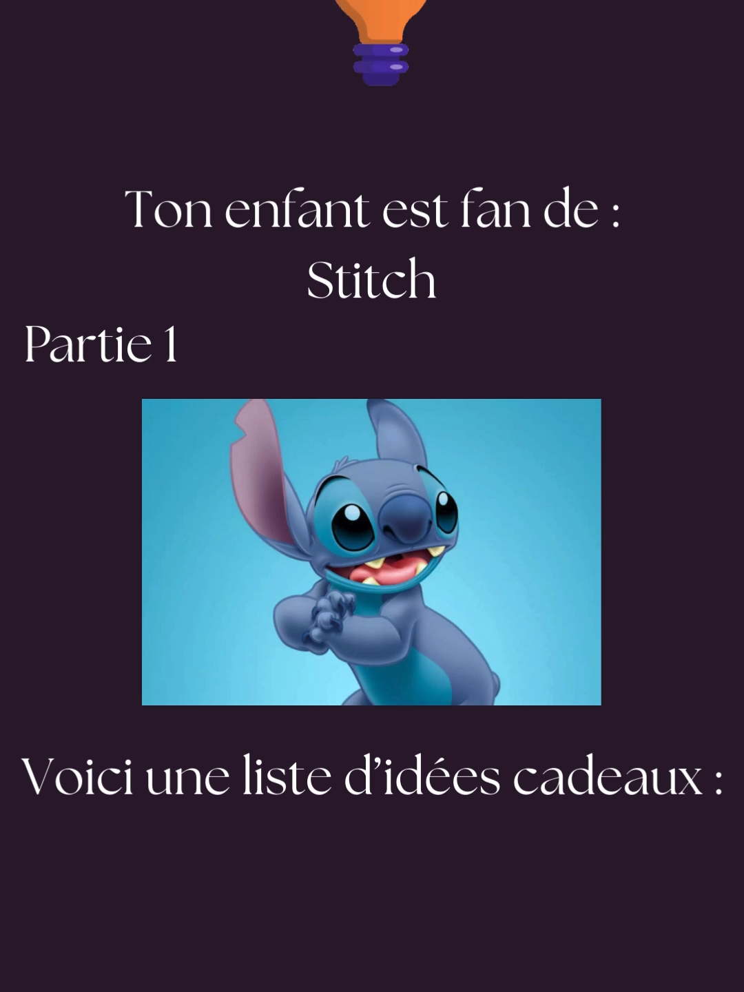 Parents, frères, sœurs, parrains, marraines, tata, tonton, grands-parents vous êtes à la recherche d’idée cadeaux pour un petit bout dans votre famille et vous n’avez aucune idée…  Voici le listing de ceux présentés : Mallette crayons Stitch :  https://amzn.eu/d/9sbDLiq  Lampe stitch :  https://amzn.eu/d/5s7mBHZ  Stylos pulvérisateurs : https://amzn.eu/d/cAZU8v0  Gourde stitch : https://amzn.eu/d/b4adWg4  dobble : https://amzn.eu/d/jgciZPt Réveil Angel : https://amzn.eu/d/0ItzEDO  Uno : https://amzn.eu/d/8NblNpZ  Jeu société top trumps : https://amzn.eu/d/9PlTWby  Puzzle 4 en 1 : https://amzn.eu/d/9PlTWby  Lego : https://amzn.eu/d/7U5glMZ  N’hésite pas à me faire un retour afin de compléter ou d’aider les futurs parents 😊 #stitch #amazon #cadeauxstitch #lego #dobble #gourde #lampe #réveil #angel #cadeaux #idéescadeaux #fiona_kaviana
