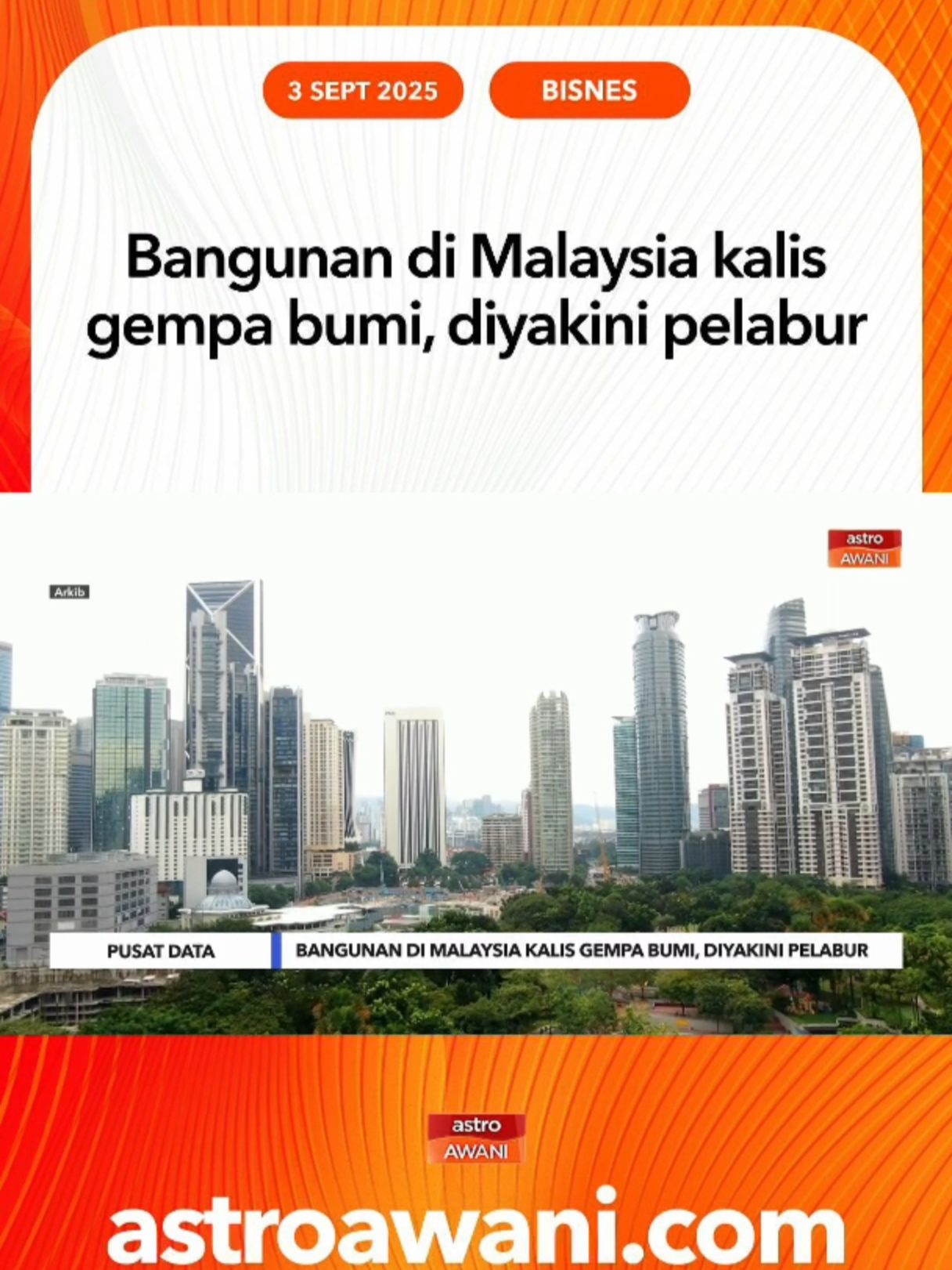 Kestabilan infrastruktur negara menjadikan Malaysia terus menarik sebagai destinasi pelaburan jangka panjang. #AWANInews