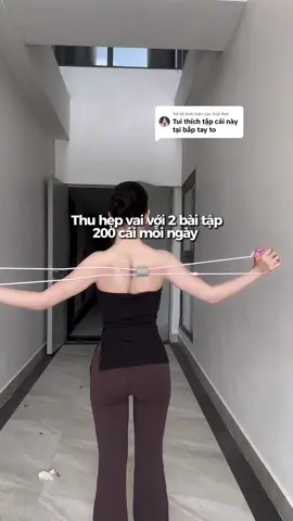 Trả lời @Tuýt Ánh  Thu hẹp vai với dây kháng lực số 8 #xuhuong #uyenriviu #daykhanglucso8 #phongsport247 #gym 
