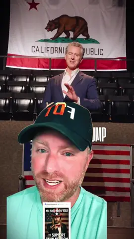 Governor Newsom trolls kid rock and he melts down. #gavinnewsom #kidrock #democrat #liberal #troll