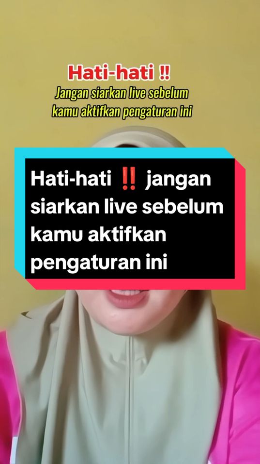 hati-hati !! Jangan siarkan live sebelum kamu aktifkan pengaturan ini #live #livetiktok  #setting  #pelanggaran  #edukasitiktok 