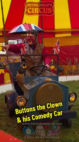 Buttons the Clown & his Comedy Car in the Ring at Peter Jolly’s Circus, Clowning around at the Circus @Peter Jolly's Circus #circus #clown #comedy #traditional #itsastakesything