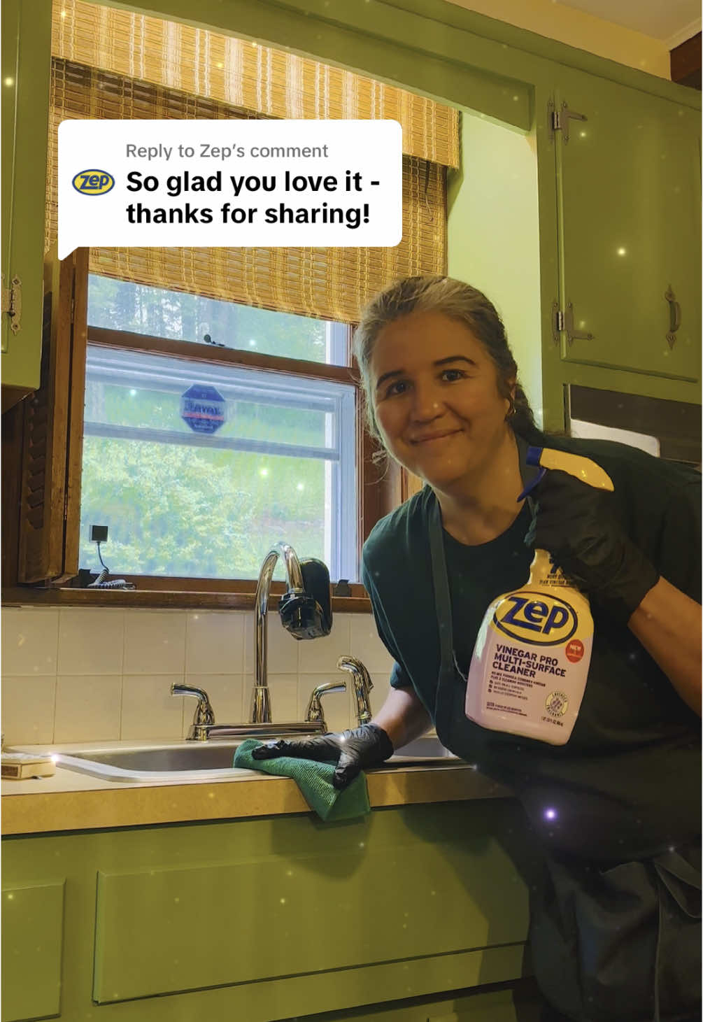 Replying to @Zep loving the scent of vinegar lavender #zep #CleanTok #crunchycleaningbykathy #vinegarcleaner @Zep 