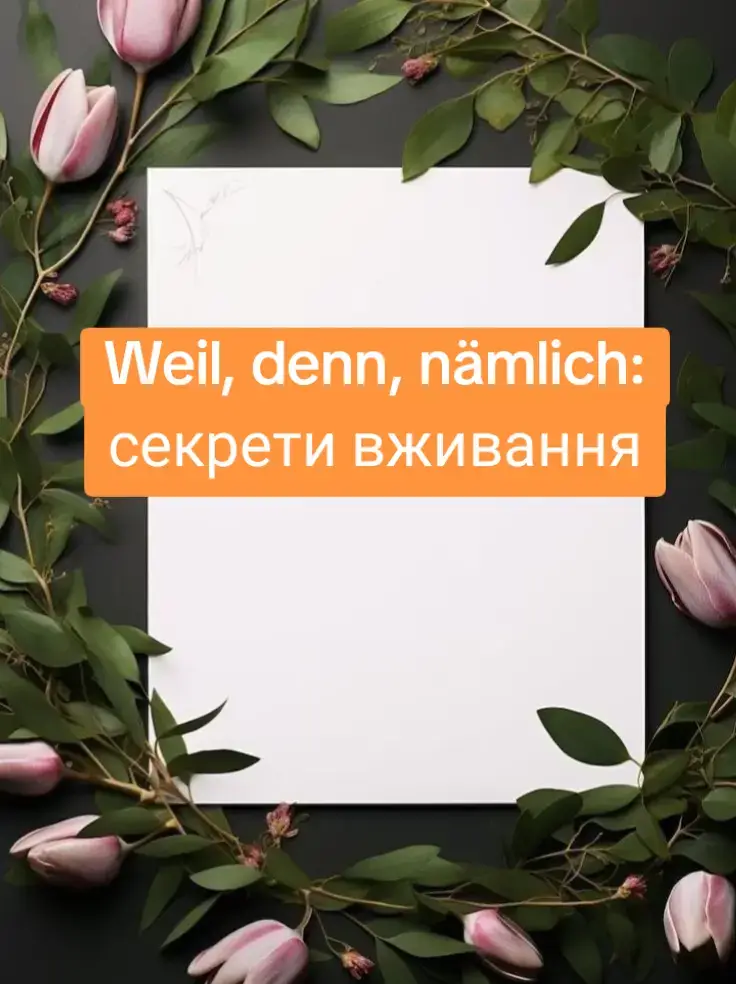 🇺🇦Deutsche Sprache🇩🇪 🇺🇦 Вивчаємо німецьку разом. 🇩🇪Lernen wir zusammen Deutsch. #weil #denn #nämlich  #wort   #deutsch  #sprache  #lernenmittiktok #ConSantanderConecto 