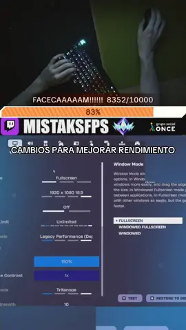CAMBIOS PARA MEJORAR VUESTRO RENDIMIENTO EN FORTNITE #mistaksfps #fortnite #fortniteclips