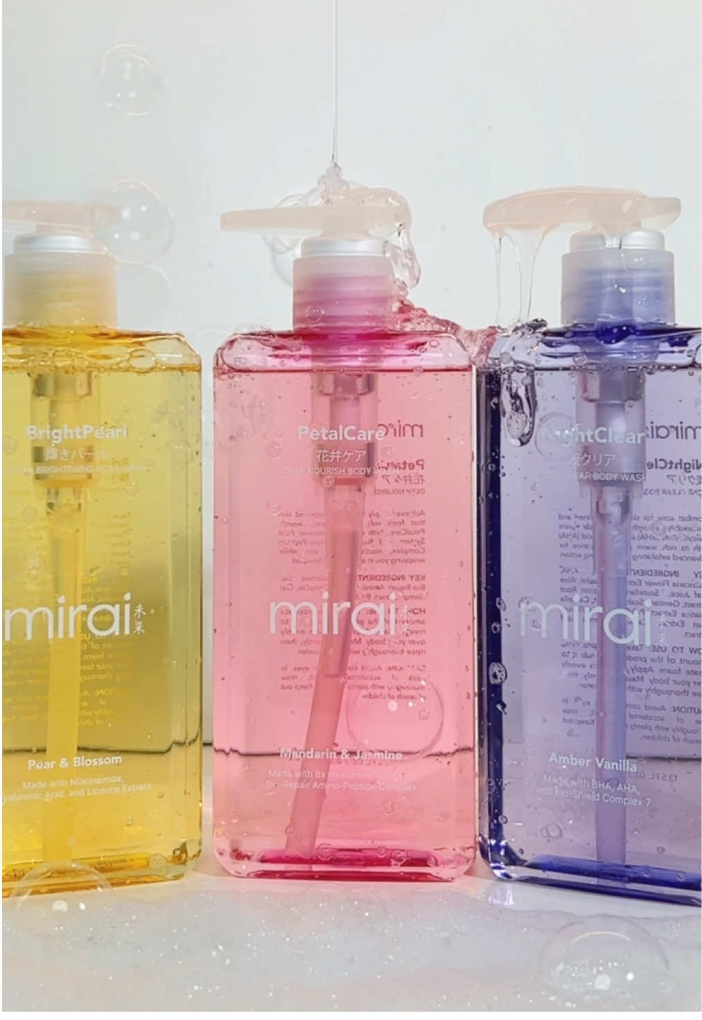 Meet your new shower essential—Mirai Body Wash! Leaving your skin soft, smooth, and fresh. Available now! 🫧🧴🛁 #Mirai #showeressentials #Bodywash #skincare