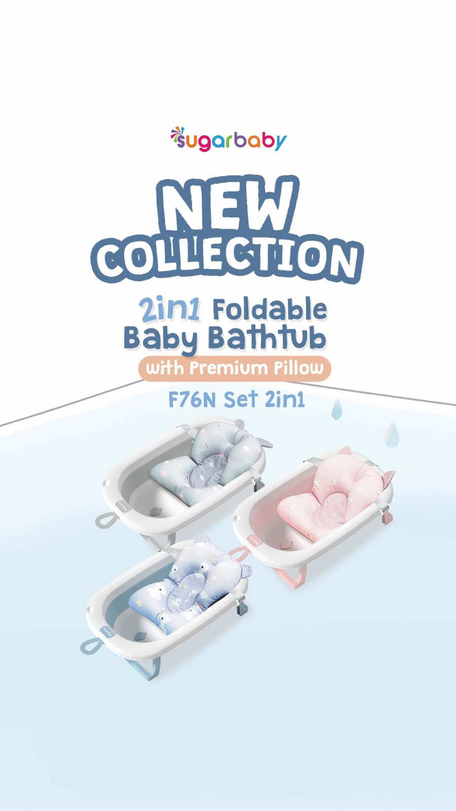 Sekarang mandiin si Kecil jadi lebih gampang dengan bundling 2in1 ini! Udah dapet premium baby bath pillow yang lembut banget, plus foldable baby bathtub F76N yang super praktis dan bisa dilipat🤩 Yuk check out sekarang! ‎#Sugarbabyfoldablebathtub ‎#bakmandilipatsugarbaby ‎#bakmandilipat #bakmandibayi #babybathpillowsugarbaby
