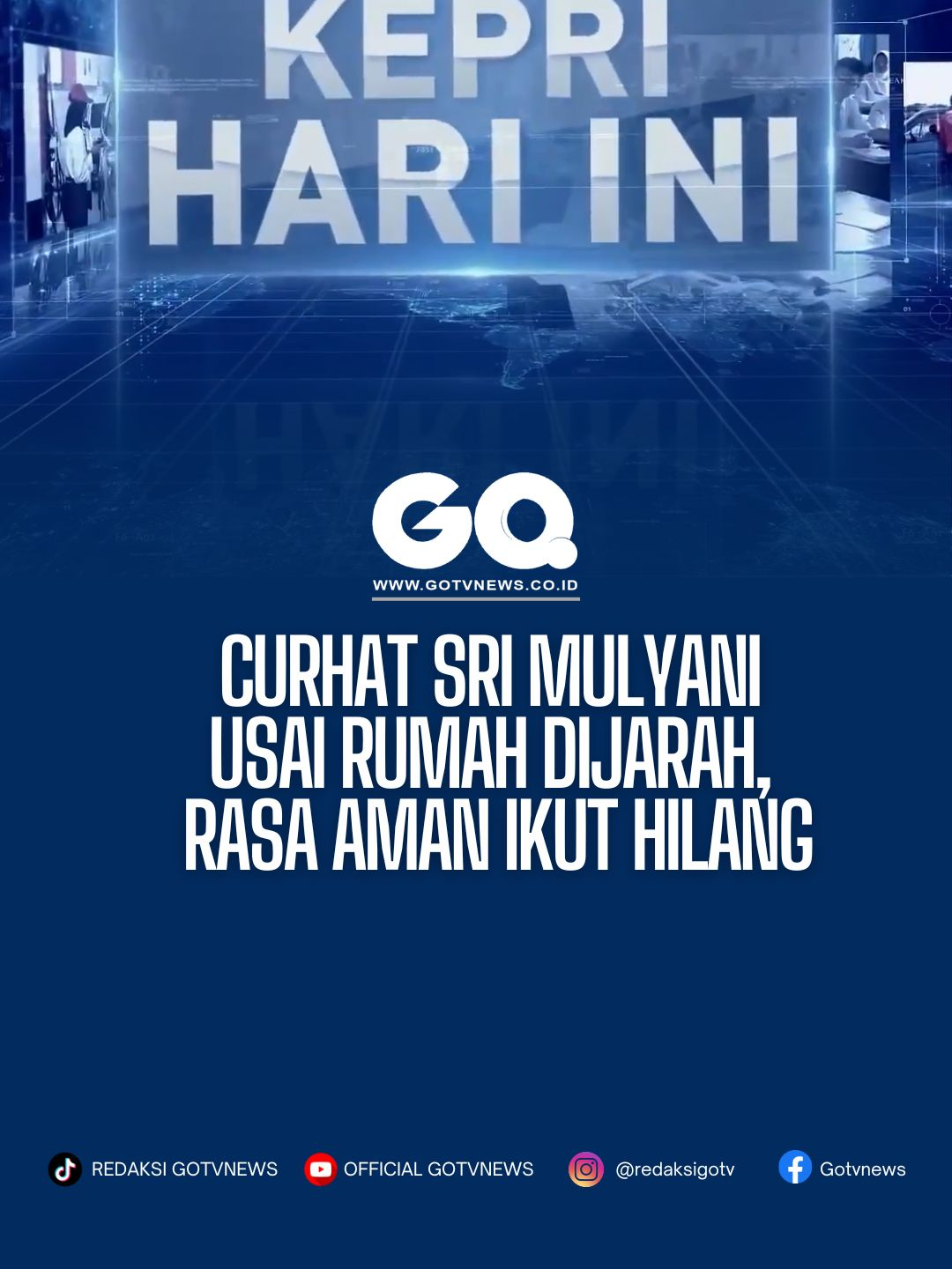 GOTVNEWS, Jakarta - Menteri Keuangan RI, Sri Mulyani, curhat soal peristiwa penjarahan di rumah pribadinya, di Bintaro, pada Minggu dini hari (31/8/2025) lalu, yang membuatnya merasa sangat terpukul.