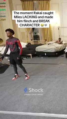 The moment Rakai caught Miles LACKING and made him flinch and BREAK CHARACTER 😭💀 #npcmilesmorales #rakai #kaicenat #mafiathon3 #fyp 