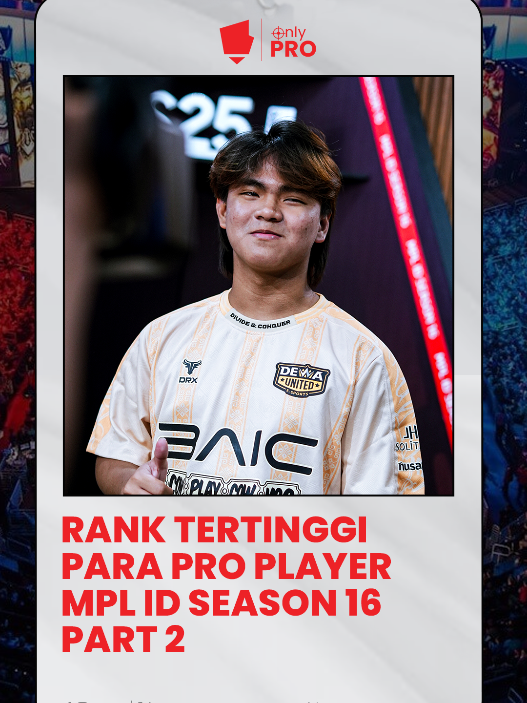 GGWP berkesempatan melakukan wawancara eksklusif dengan para pro player MPL ID Season 16, yakni Octa, RoundeL, QINN, dan Maybeee. Dalam perbincangan santai, mereka membagikan capaian rank tertinggi yang pernah diraih di dalam game Mobile Legends. Menariknya, rata-rata para pemain ini memiliki rank di atas 500 bintang. Angka ini menunjukkan konsistensi dan dedikasi mereka sebagai pro player di level tertinggi. Next rank tertinggi siapa yang mau kamu tau? #MPLIDS16 #RoadtoMPLIDS16 #GGWPRoadtoMPLIDS16