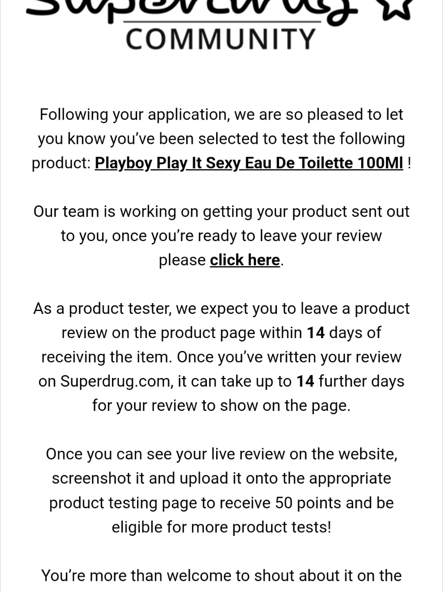 Yayy! Looking forward to testing this for #superdrugcustomercommunity 
