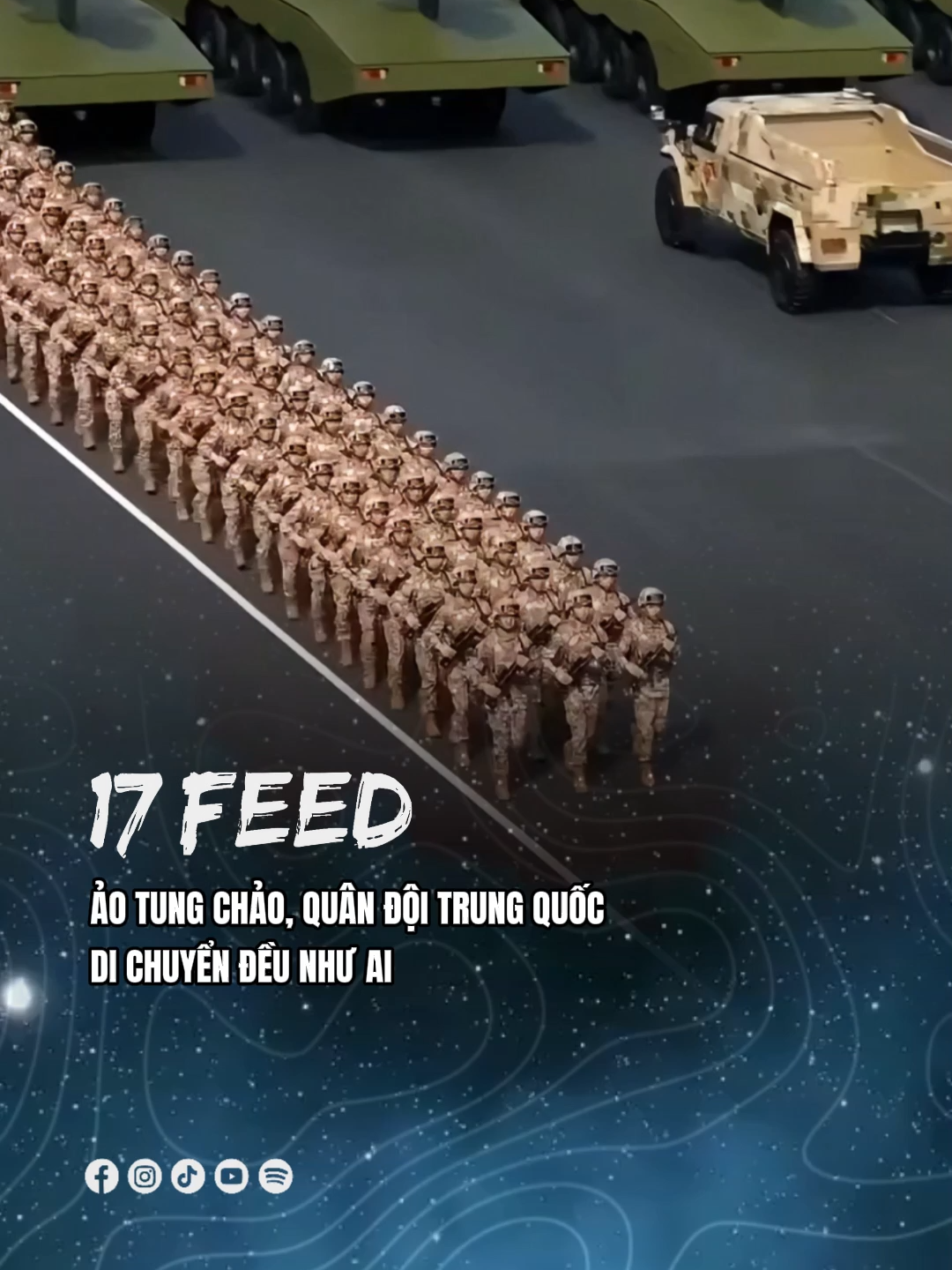 Ảo tung chảo, quân đội Trung Quốc di chuyển đều như AI #17feed #17network #tiktoknews