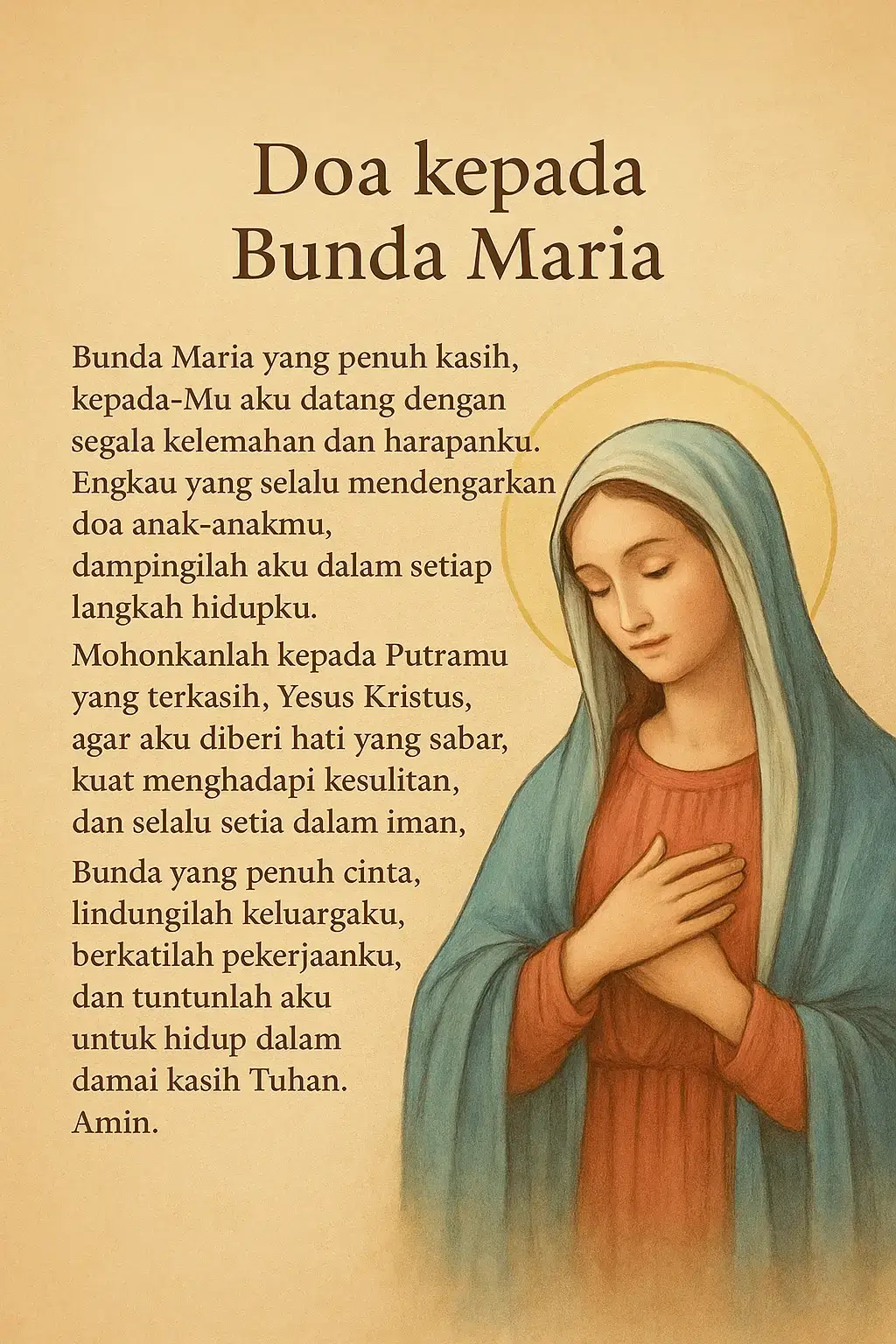 Serahkan segala masalah dalam hidupmu kepada Bunda Maria,percayalah padanya maka kamu akan memperoleh kasih dalam Tuhan. Amin😇🙏 #ImanHarapanKasih #ImanKatolik #BersamaTuhan #FirmanHidup #bundapenolongabadi 