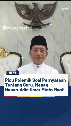 Menteri Agama (Menag) Nasaruddin Umar menyampaikan klarifikasi sekaligus permohonan maaf terkait potongan video pernyataannya yang sempat menimbulkan tafsir berbeda mengenai profesi guru. Menag menegaskan bahwa pemerintah, khususnya melalui Kementerian Agama, terus berkomitmen menghadirkan langkah nyata untuk meningkatkan kesejahteraan dan kualitas guru.  Di akhir pernyataannya, Menag kembali menegaskan bahwa guru adalah profesi yang bukan sekadar pekerjaan, melainkan panggilan jiwa.  --------------- NRF #Menag #NasaruddinUmar #Guru #nusantaratv #nusantaratvsahabatkita