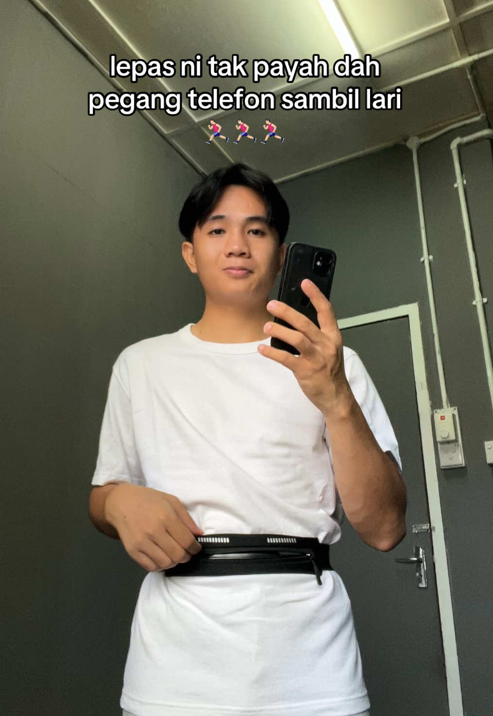 mmg senang lari lepas pakai ni #runningbelt #runningbag #waistbag #pouchbag #sportbag 