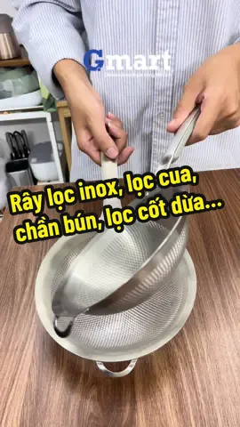Rây lọc inox, lọc bột, chần bún phở…#xuhuong #giadungtienich #giadungthongminh #ray 