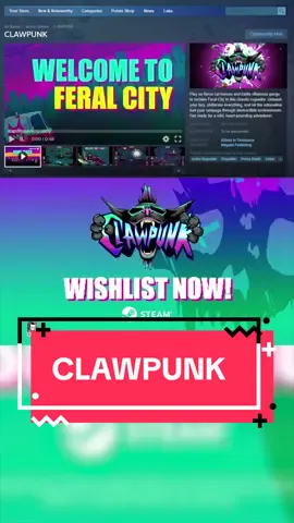 VOICE ACTING. GAMING. CATS. Honoured to have worked on CLAWPUNK - a forthcoming indie title from Kittens in Time Space.  Wish list on Steam now! #clawpunk #kittensintimespace #voiceactor #indiegames #indiegame 