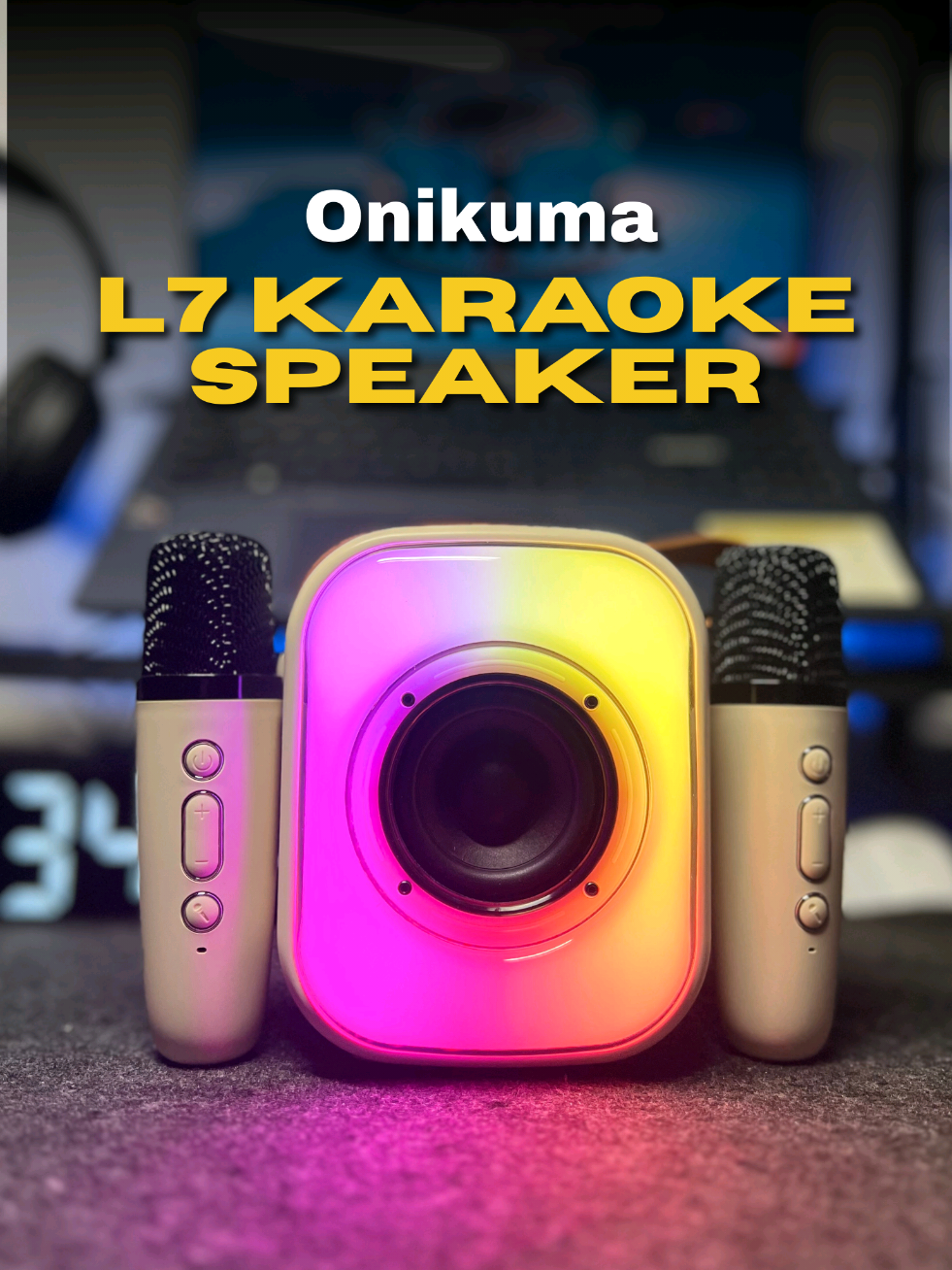 If you are looking for outdoor karaoke speaker here is Onikuma L7 with dual mic and RGB Lights long lasting battery good for your party and celebration. #karaoke #karaokespeaker #onikumagaming #onikuma #bluetoothspeaker 