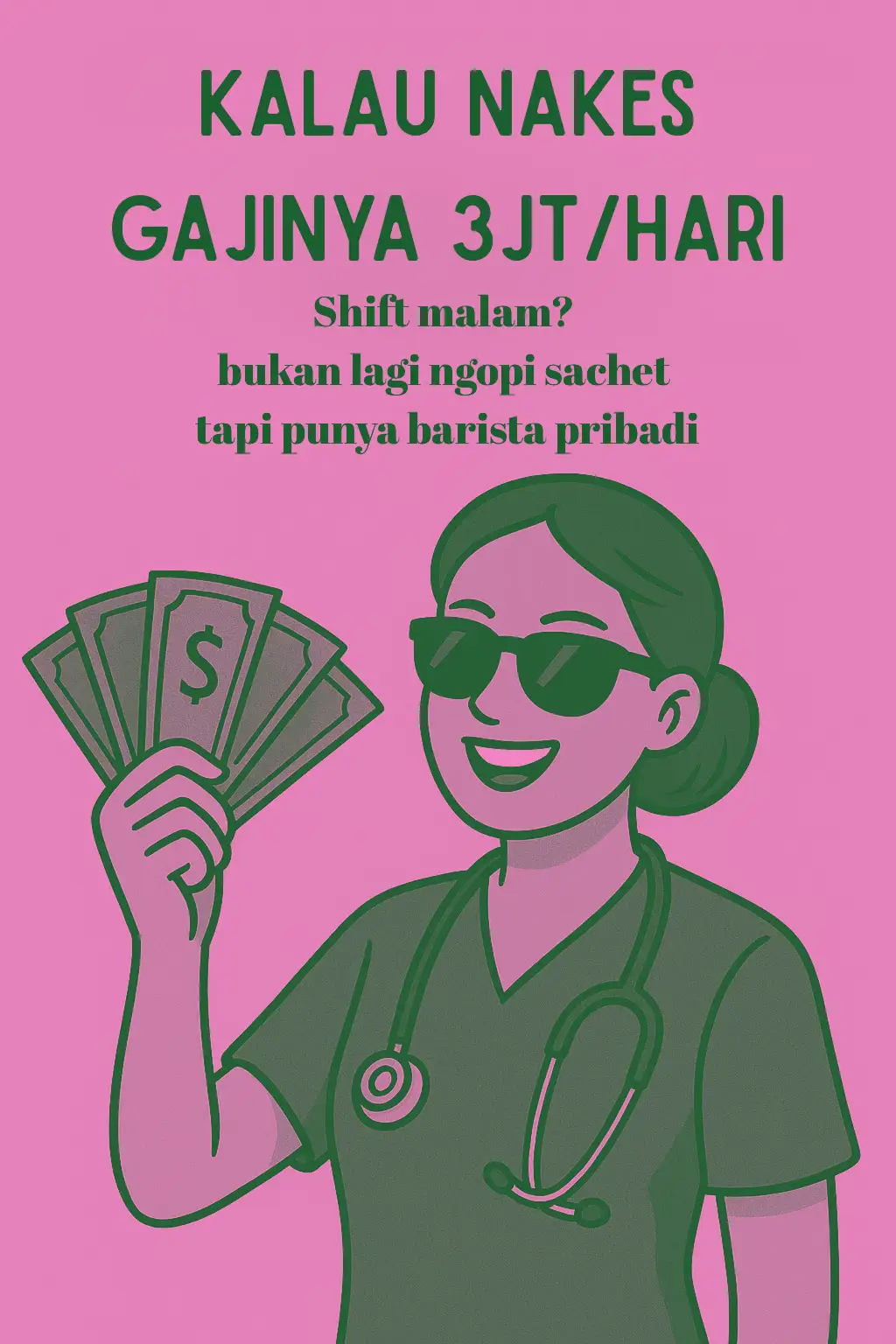 Kalau nakes gajinya 3 juta/hari, mungkin RS bakal sepi karena semua NAKES nya sibuk healing ke Bali 🤣✈️. Tapi sayangnya, ini cuma angan-angan. Realitanya jauh beda. #nakesindonesia #perawat #realita #dpr #nakes       