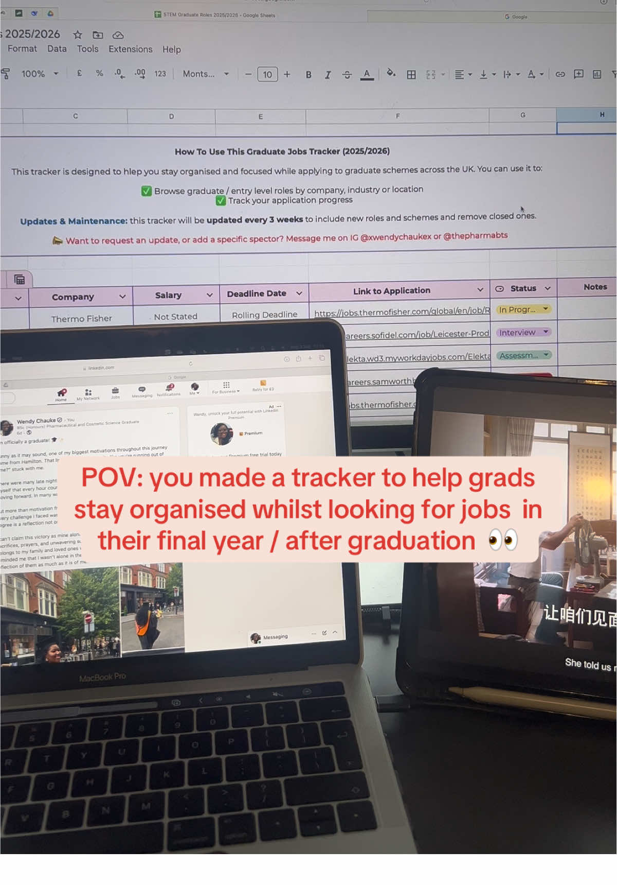 This tracker helped me secure my graduate job months before I finished my exams and actually graduated ☺️ #graduate #gradjobs #tracker #grads #jobhunt 