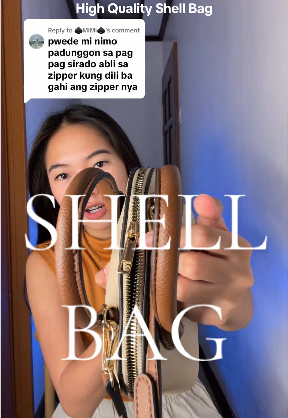 Replying to @♠️MiMi♠️ Very high quality kaayog hardware ang shell bag madiii #shellbag #slingbag #shoulderbag #oowinkk 