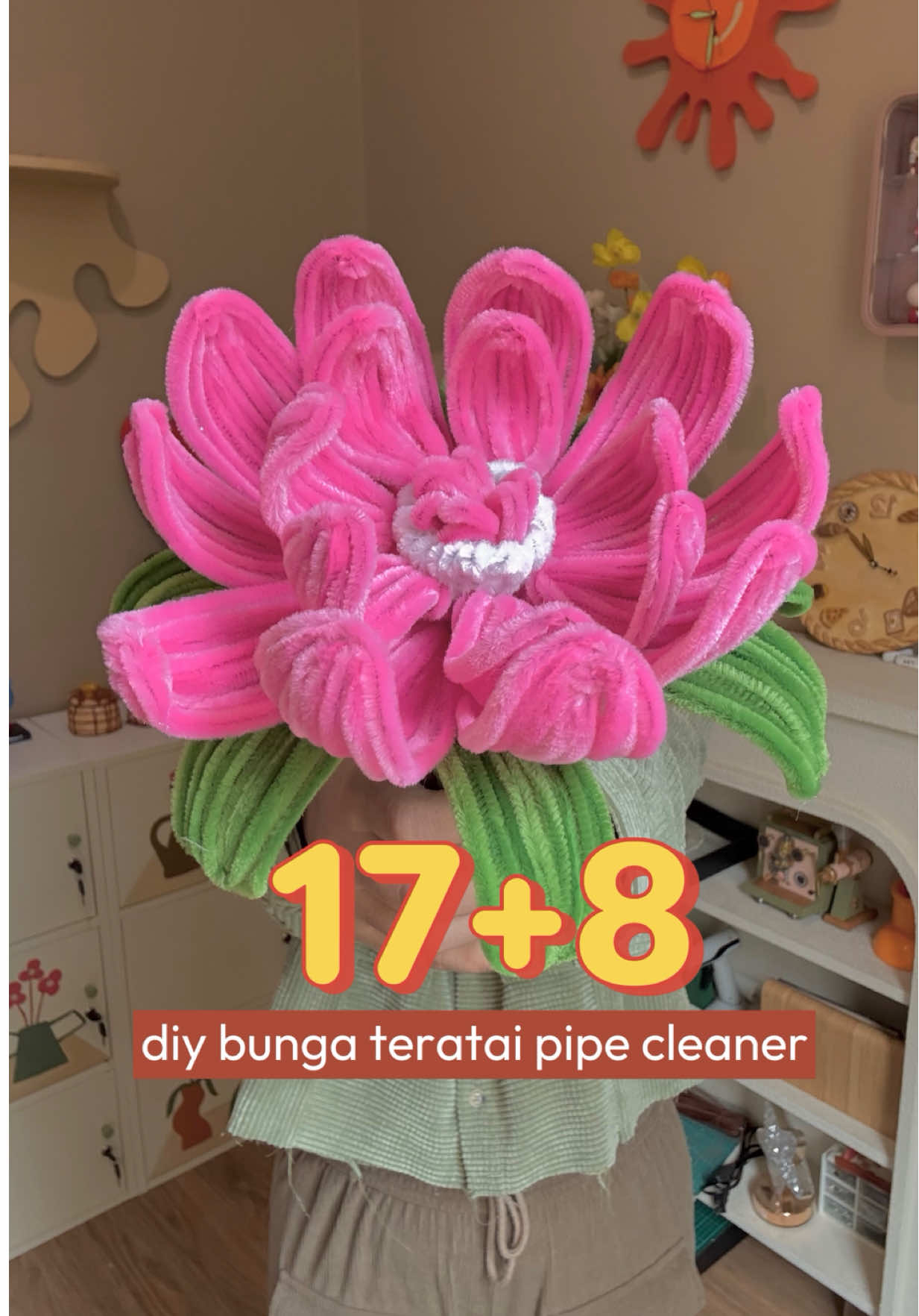 DIY BUNGA TERATAI 17+8 🩷💚#BersuaraLewatKarya #DIYnyaTira #DIYBarengTiranissya #SerunyaBelajar #Suarakan