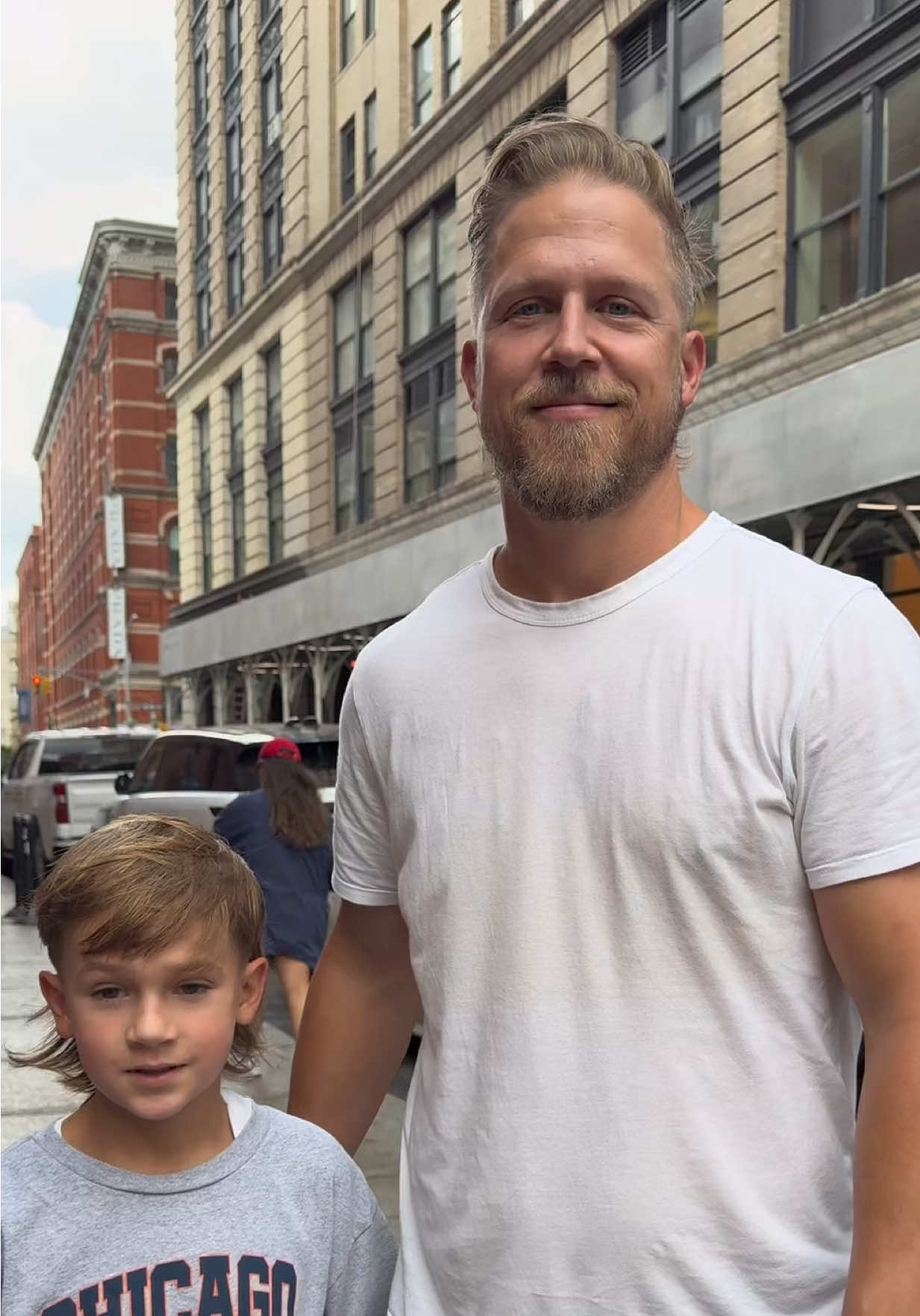 I had the privilege of asking this father and son What makes you confident? Confidence is built from childhood  #confidenceheist #inspiring🌍withconfidence #davidcarmi #fatherandson #fathersonlove #childhoodmemories #confidence #streetinterview #goodparenting #buildselfconfidence #Love 