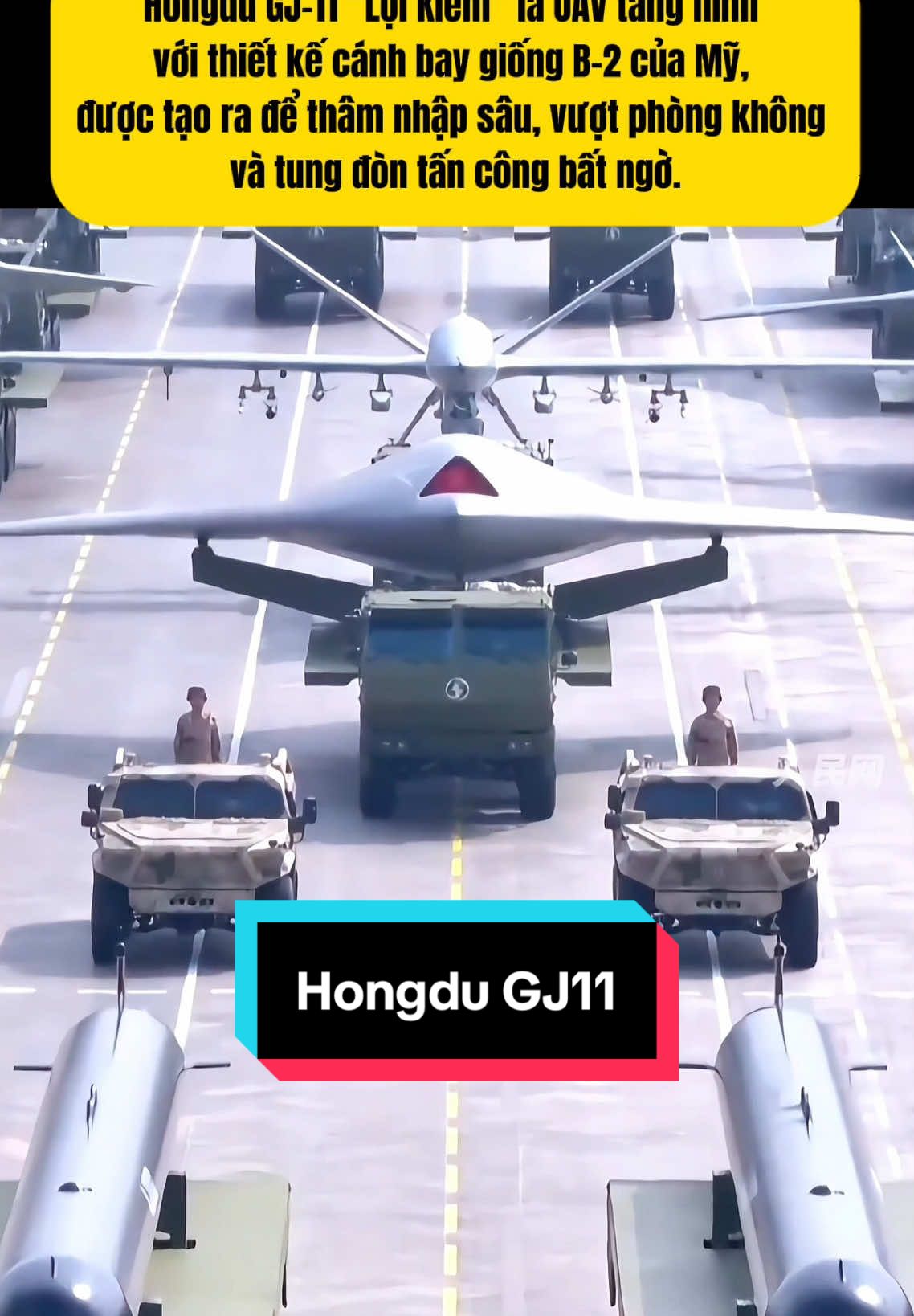 Hongdu GJ-11 Lợi Kiếm, máy bay không người lái tàng hình thế hệ mới #tiktoknews #duyetbinhtrungquoc #viral #fyp #chinese 