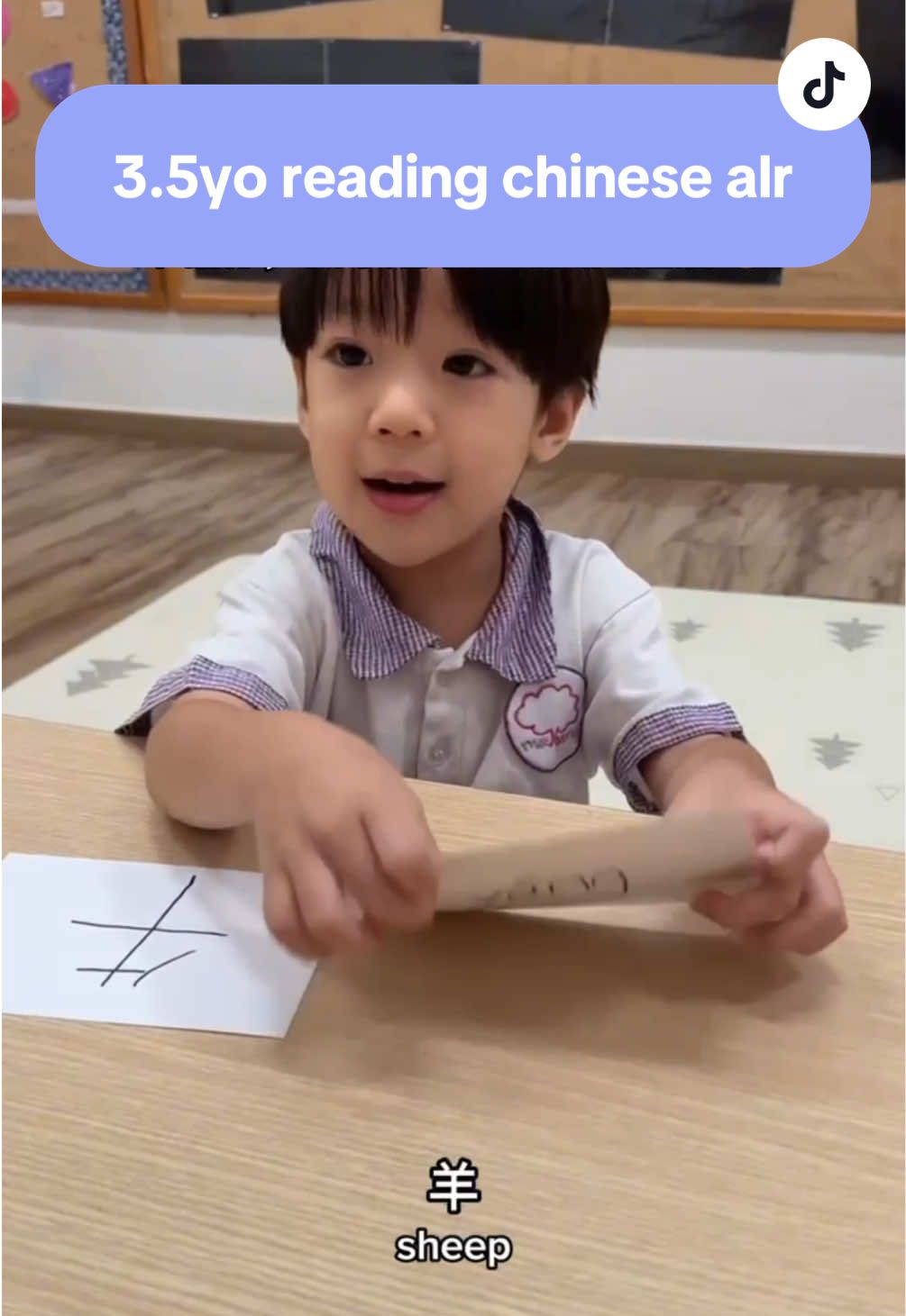 Amazing job Aaron 🤩 I’m so proud of you. You have an amazing persevering character. You don’t give up easily and yet you’re also very sweet and gentle. What a wonderful combination of qualities that you have!  🥰 May you continue to grow strong in character, kind in spirit and always humble to learn new things.  Thanks to 李老师 at @@Mulberry LearningMulberry Fusionopolis for her dedicated to his Chinese reading skills! 🫡 ##miraclefamilie##toddlerlife##bilingualkids##mulberrylearning##momlife