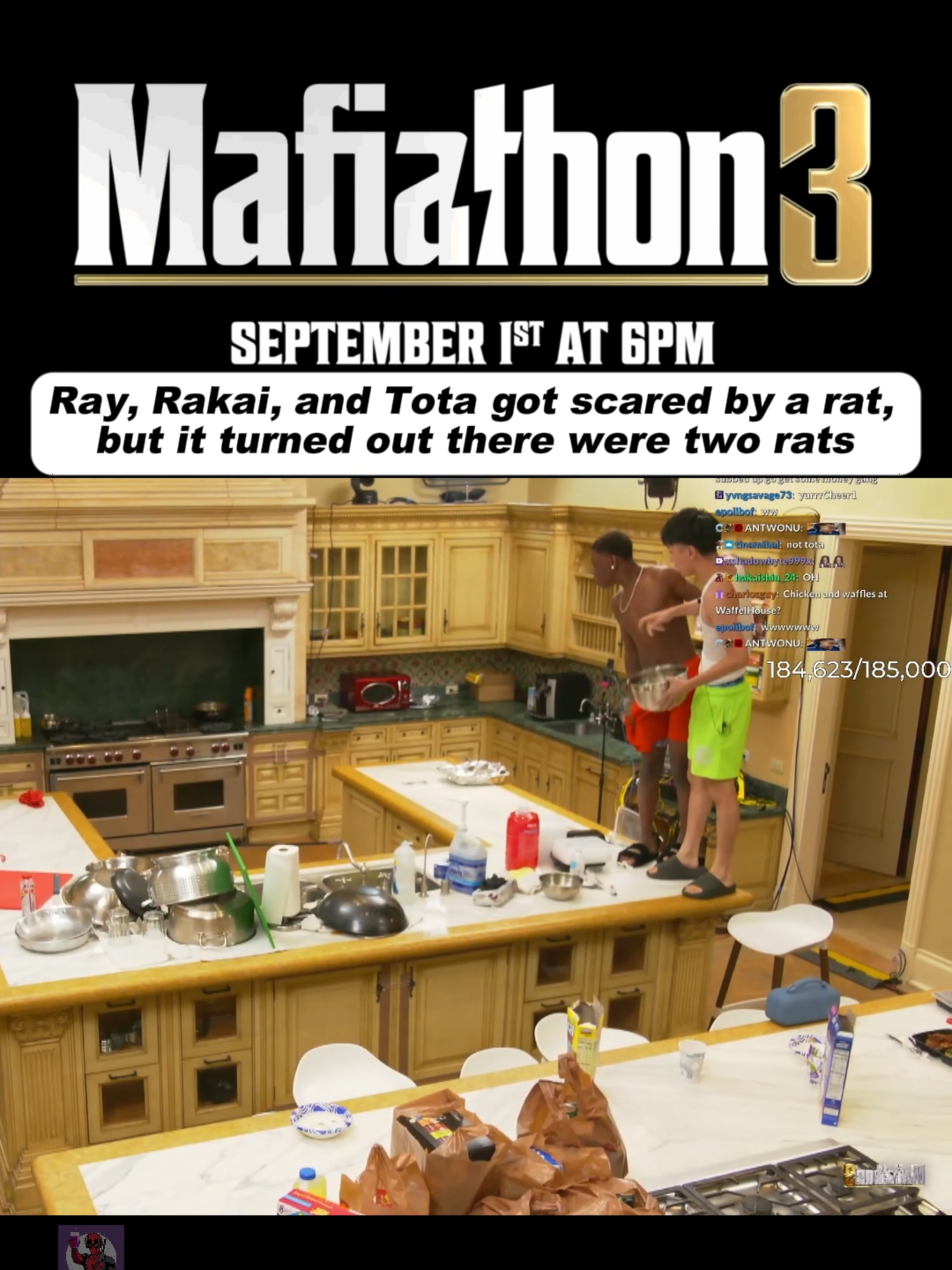 Ray, Rakai, and Tota got scared by a rat, but it turned out there were two rats. @young11ray @2xra_kai @tota_ofc #fyp #kaicenat #mafiathon3 #rayasianboy #rakai #tota #twitch