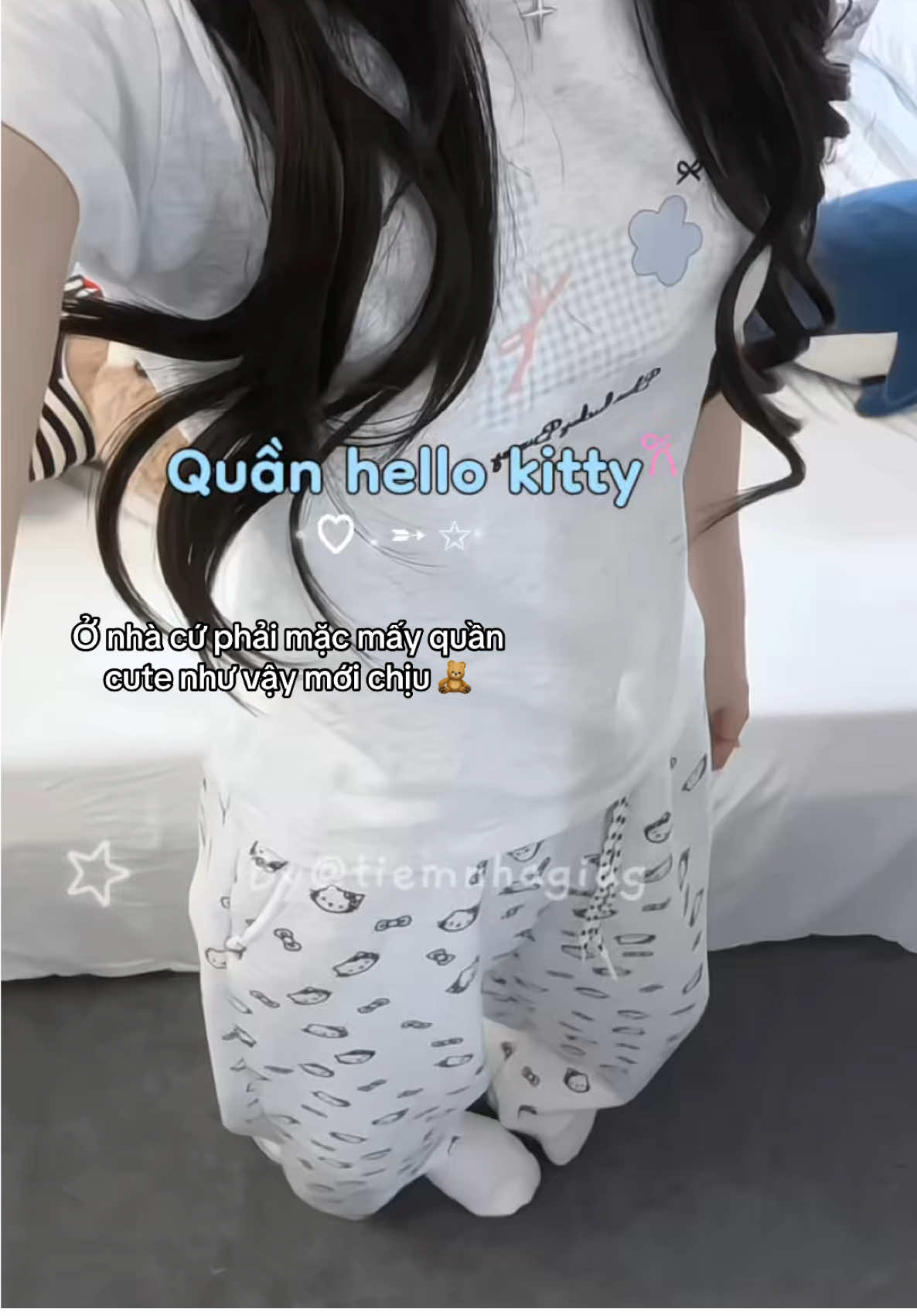 Lúc nào cũng muốn cute 🧸🎀 #quanhellokitty #tiemnhagiag #quanmacnha #quandainu #quannhom 