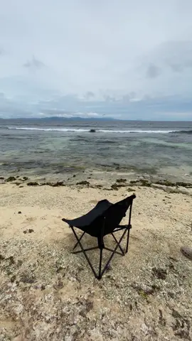 Sometimes, peace is just sitting by the sea. Pair that with an outdoor chair that’s only one fold away. #beachvibes #peace #Outdoors #oceanvibes #beach 