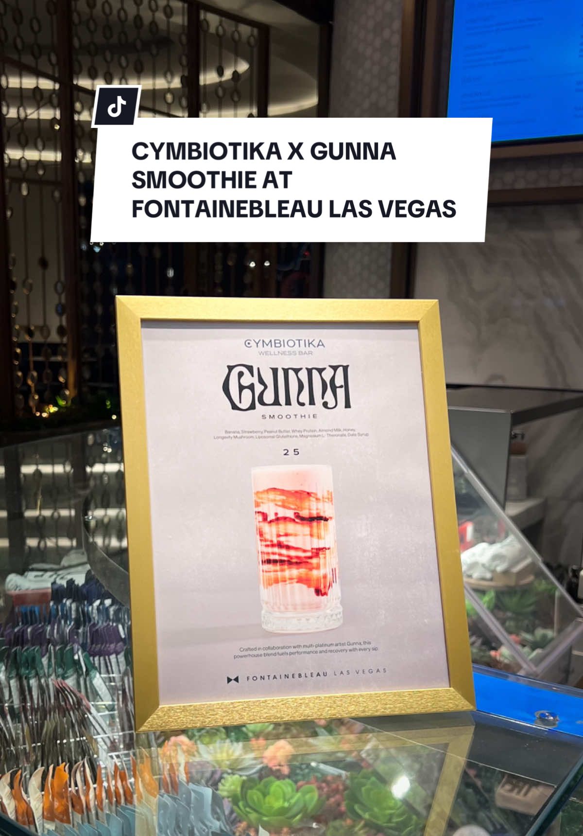 ur @Gunna wanna try this one of wun @Cymbiotika smoothie at @Fontainebleau Las Vegas 🤍✨ and @john summit is there something u need to tell us about the summit smoothie orrrrr…. 👀 #cymbiotika #fontainebleau #fontainebleulasvegas #gunnasmoothie #wellness 