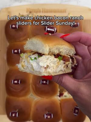 Serve these chicken bacon ranch sliders at your next football tailgate or event for Slider Sunday