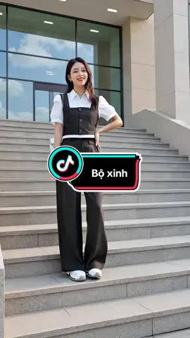 Set quần áo nữ áo croptop phối sơ mi , quần ống rộng mềm mại xinh xắn #xuhuong #thoitrangnu #boxinh #bonu 