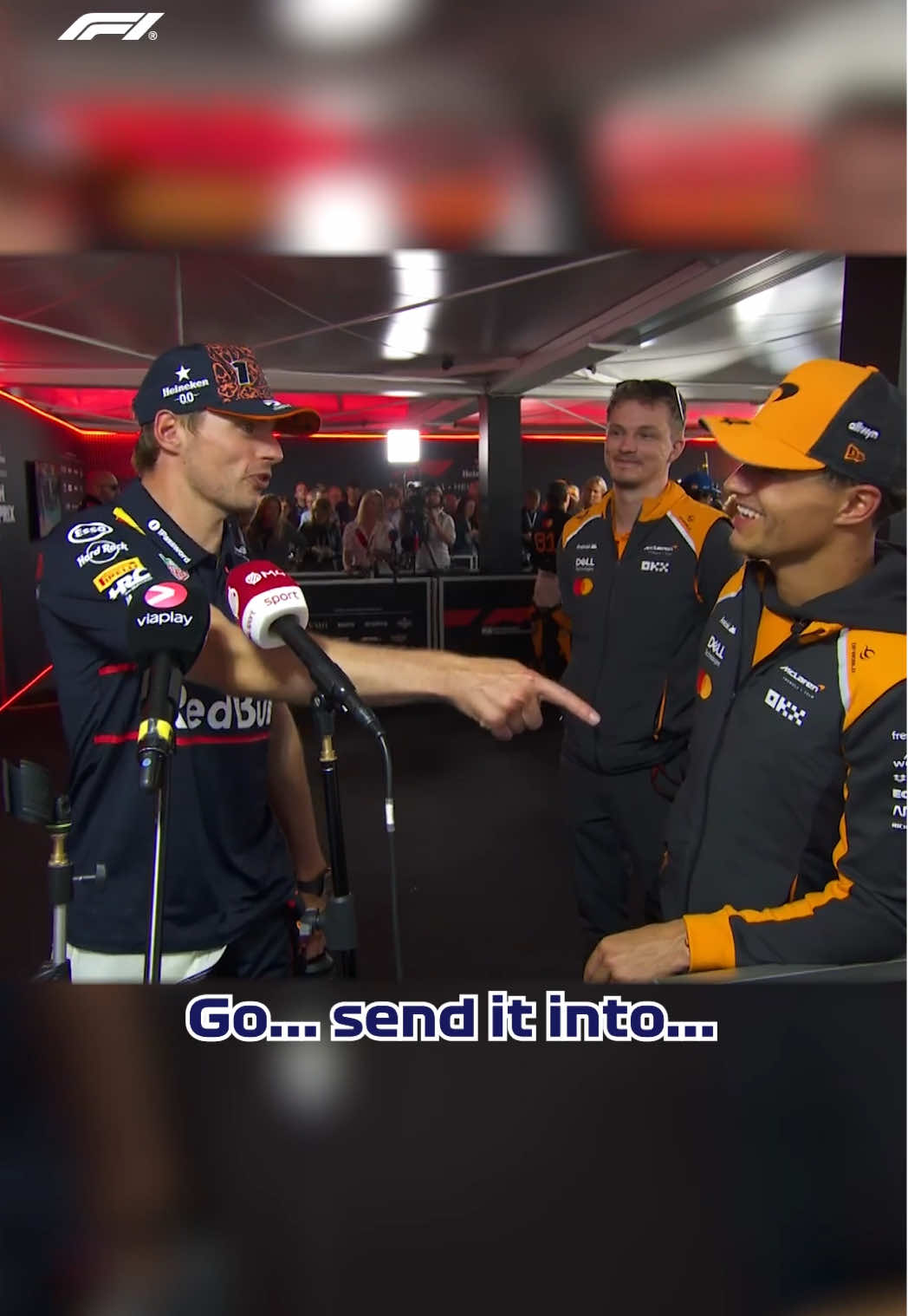very serious post-race yap between max and lando as usual 🎥: @Viaplay Sport Nederland #f1 #dutchgp #maxverstappen #landonorris