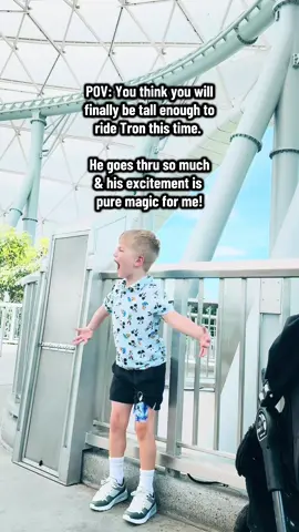 His excitement is pure magic for me. Truly. I know it’s just a ride & we go to Disney World often, but this boy deals with so much hard stuff doing type 1 diabetes life. He deserves all the fun, all the special trips, and all the joy I can give him. He absolutely loved Tron & I absolutely loved seeing his excitement. 💙 #type1diabetes #t1d #disney #magickingdom #disneyworld 