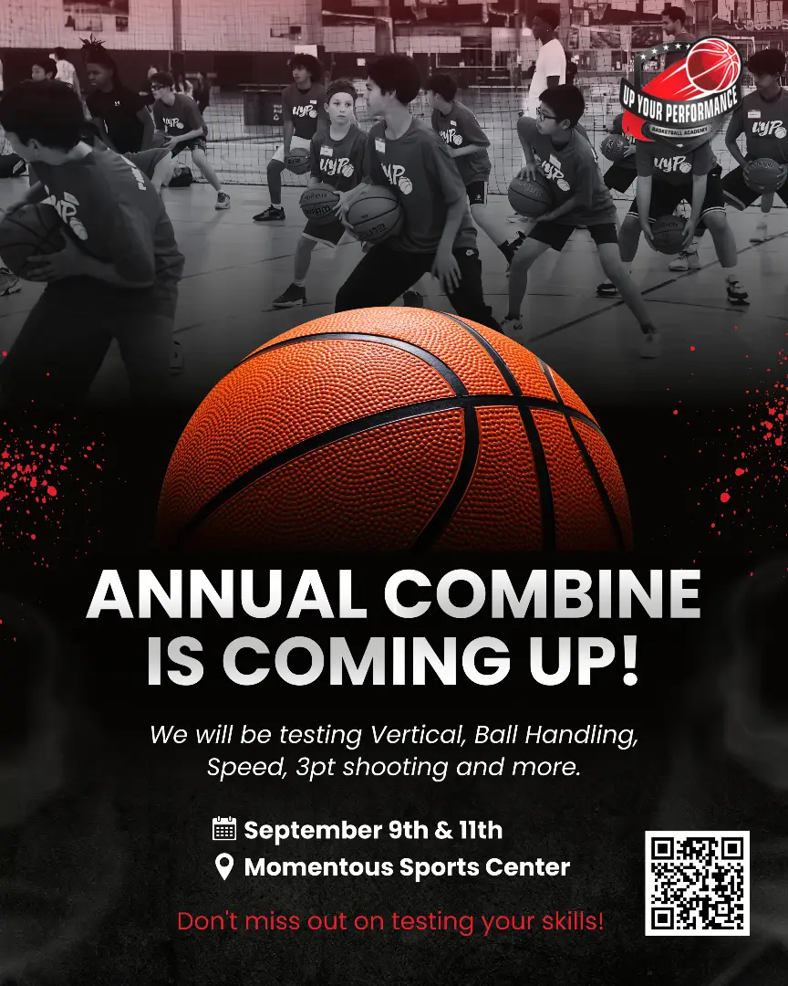 The Annual UYP Combine is back 🔥 and it’s your chance to put your skills to the test. We’ll be measuring: 🏀 Vertical 🏀 Ball Handling 🏀 Speed 🏀 3PT Shooting …and more. 📅 September 9th & 11th 📍 Momentous Sports Center This is where you find out how you stack up. Are you ready to show out? 💪 👉 Scan the QR or hit the link in bio to lock in your spot! #uypcombine #basketballskills #youthbasketball #upyourperformance