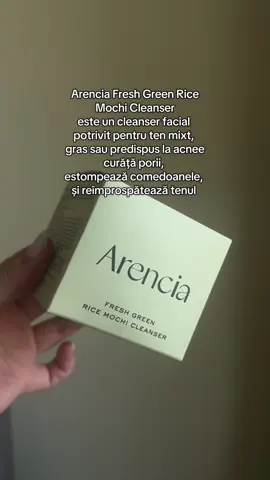 @Arencia Arencia Fresh Green Rice Mochi Cleanser este un cleanser facial potrivit pentru toate tipurile de ten, ideal mai ales pentru pielea care are nevoie de o curățare eficientă fără a compromite hidratarea naturală #arencia #arenciaricemochicleanser #arenciaglobal #tengras 