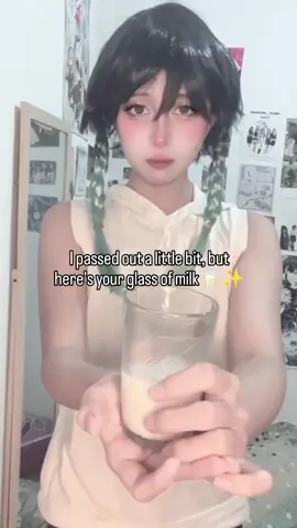 Out of character, but never out of milk. 😉 #cosplaymeme #venti #GenshinImpact #meme #cosplayers 