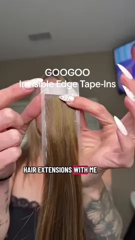 Install my GooGoo invisible edge tape-in human hair extensions with me! These are so discreet and comfy to wear-invisible edges make it look like you grew it yourself!  A huge shout out to @enviousinches for making me so beautiful-go follow her! #googoohair #tapeins #tapeinextensions #hairtutorial #hairextensions 