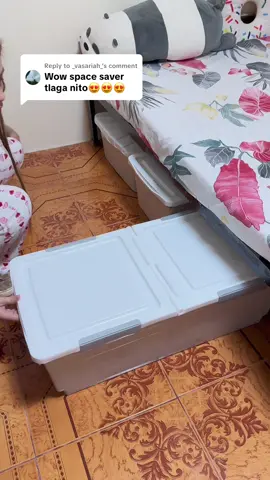 Replying to @_vasariah_ Yazzz lalo na kung maliit ang space mo💯🥰#underbedstorage #storagebox #bedroomstorage #spacesaver #fyp 