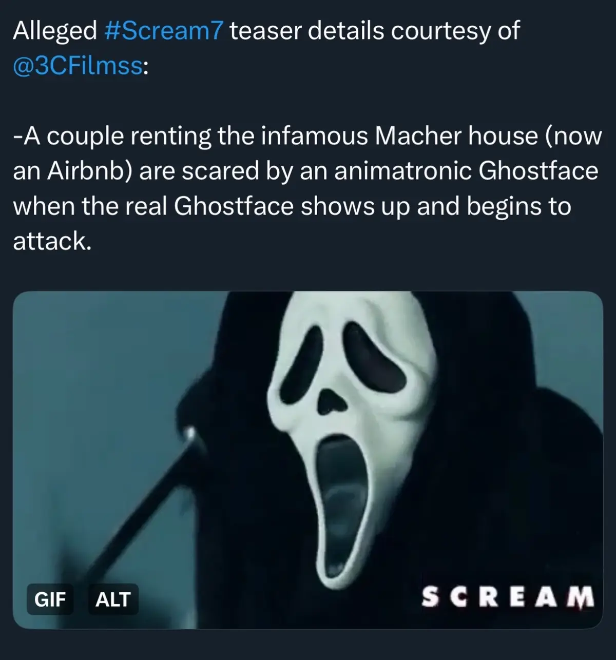 #scream7 #spyglass #scream #sidneyprescott #ghostface 