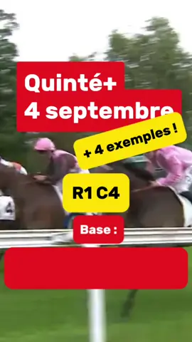 Quinté 4 septembre #pmu #quinté#quintédujour #turf