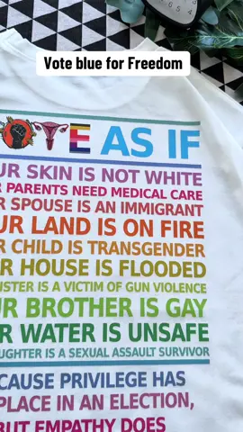 The vote shirt you need #voteshirt #vote #voteasif #prop50 #voteblue 